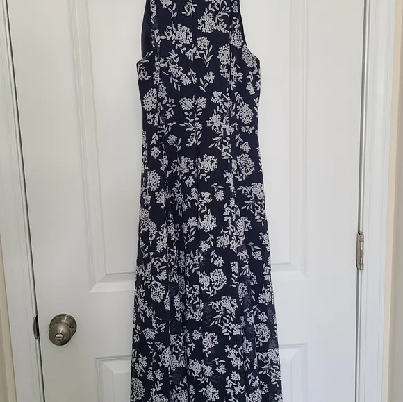 Tommy Hilfiger Floral Printed Belted Halter Midi Dress Size 4 - Picture 2 of 16